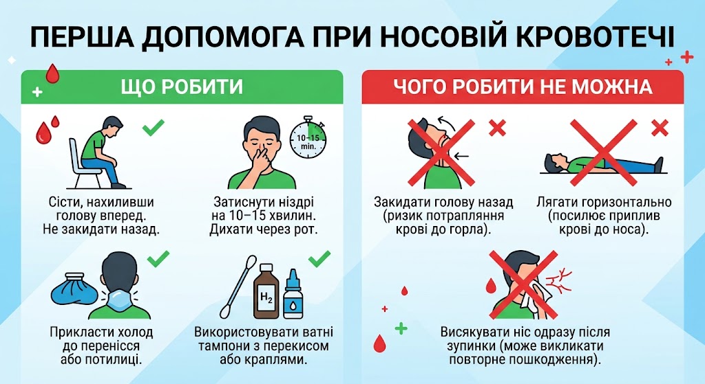 що робити, якщо пішла кров з носа